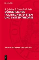 Book cover of Bürgerliches politisches System und Systemtheorie by W. J. Gulijew