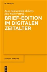 Book cover of Brief-Edition im digitalen Zeitalter by Anne Bohnenkamp