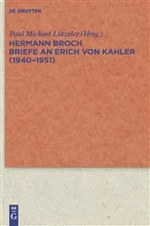 Book cover of Briefe an Erich von Kahler (1940-1951) by Hermann Broch