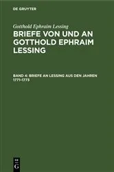 Book cover of Briefe an Lessing aus den Jahren 1771–1773 by Franz Muncker