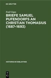 Book cover of Briefe Samuel Pufendorfs an Christian Thomasius (1687–1693) by Emil Gigas