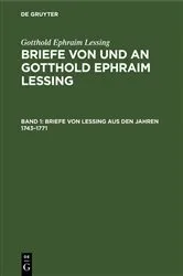 Book cover of Briefe von Lessing aus den Jahren 1743–1771 by Franz Muncker