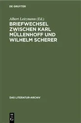 Book cover of Briefwechsel zwischen Karl Müllenhoff und Wilhelm Scherer by Albert Leitzmann