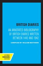 Book cover of British Diaries by William Matthews