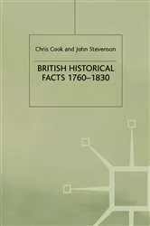 Book cover of British Historical Facts, 1760-1830 by Unknown