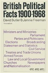 Book cover of British Political Facts 1900–1968 (3rd ed.) by NA NA