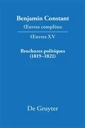 Book cover of Brochures politiques (1819–1821) by Paul Delbouille