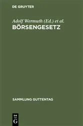 Book cover of Börsengesetz (2nd ed.) by Unknown
