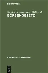 Book cover of Börsengesetz (3rd ed.) by Unknown