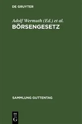 Book cover of Börsengesetz by Adolf Wermuth