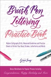 Book cover of Brush Pen Lettering Practice Book by Grace Song