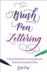 Book cover of Brush Pen Lettering by Grace Song