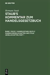 Book cover of Buch 1: Handelsstand, Buch 2: Handelsgesellschaften und stille Gesellschaften (9th ed.) by Unknown