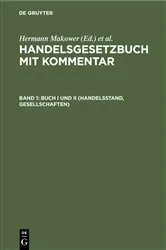 Book cover of Buch I und II (Handelsstand, Gesellschaften) by Hermann Makower