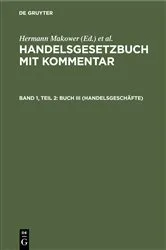 Book cover of Buch III (Handelsgeschäfte) (12th ed.) by Unknown