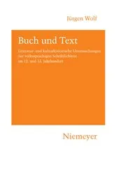 Book cover of Buch und Text by Jürgen Wolf