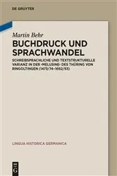 Book cover of Buchdruck und Sprachwandel by Martin Behr