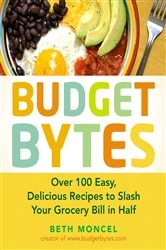 Book cover of Budget Bytes by Beth Moncel