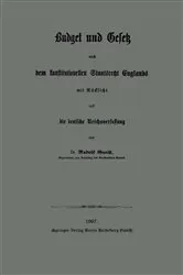 Book cover of Budget und Gesetz nach dem konstitutionellen Staatsrecht Englands by Unknown