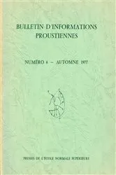 Book cover of Bulletin d'informations proustiennes n° 6 by Unknown