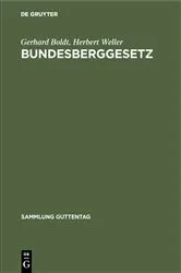 Book cover of Bundesberggesetz by Unknown
