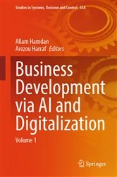 Book cover of Business Development via AI and Digitalization by Allam Hamdan