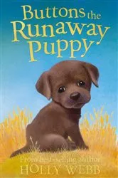 Book cover of Buttons the Runaway Puppy by Holly Webb