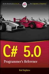 Book cover of C# 5.0 Programmer's Reference by Rod Stephens