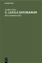 Book cover of C. Lucilii Saturarum by Lucilius Gaius