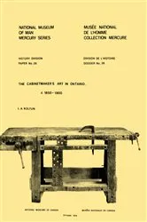 Book cover of Cabinetmaker's art in Ontario, c. 1850-1900 by L. A. Koltun