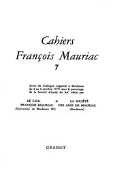 Book cover of Cahiers numéro 07 by François Mauriac