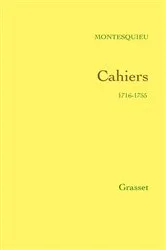 Book cover of Cahiers by Montesquieu