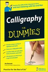 Book cover of Calligraphy For Dummies by Jim Bennett