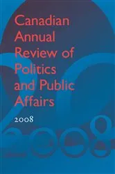 Book cover of Canadian Annual Review of Politics and Public Affairs 2008 by David Mutimer