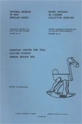 Book cover of Canadian Centre for Folk Culture Studies annual review 1974 by G. W Maclennan