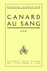 Book cover of Canard au sang by Robert Sabatier