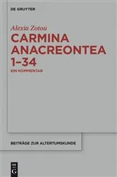 Book cover of Carmina anacreontea 1-34 by Alexia Zotou