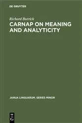 Book cover of Carnap on meaning and analyticity by Richard Butrick