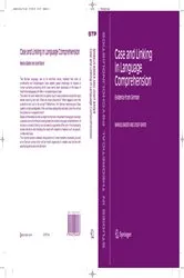 Book cover of Case and Linking in Language Comprehension by Markus Bader