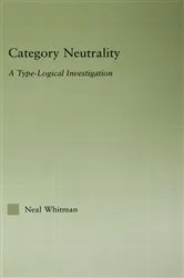 Book cover of Category Neutrality by Neil Whitman