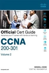 Book cover of CCNA 200-301 Official Cert Guide, Volume 2 by Wendell Odom