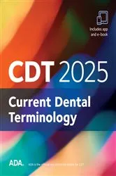 Book cover of CDT 2025 Book and App by American Dental Association