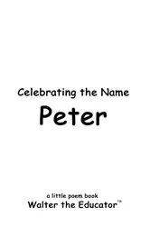 Book cover of Celebrating the Name Peter by Walter the Educator