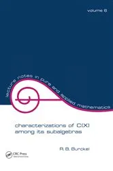 Book cover of Characterization of C(x) among its Subalgebras by R. B. Burckel