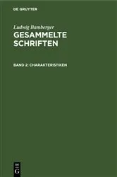Book cover of Charakteristiken by Ludwig Bamberger