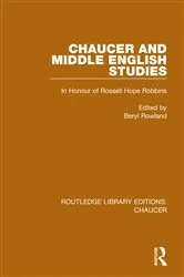 Book cover of Chaucer and Middle English Studies by Beryl Rowland