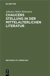 Book cover of Chaucers Stellung in der Mittelalterlichen Literatur by Unknown