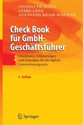 Book cover of Check Book für GmbH-Geschäftsführer (6th ed.) by Thomas F. Jehle