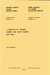 Book cover of Checklist of Toronto cabinet and chair makers, 1800-1865 by Joan MacKinnon