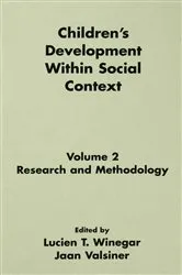 Book cover of Children's Development Within Social Context by Lucien T. Winegar